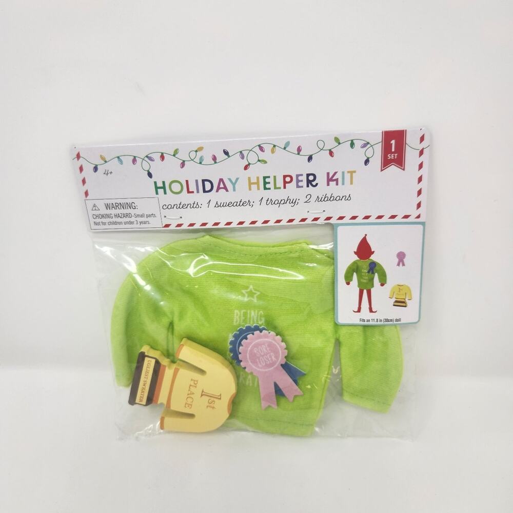 Green 1st Place Elf Holiday Helper Prop Christmas